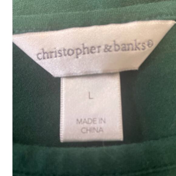 Christopher & Banks Womens Large JOY Christmas Sloth Long Sleeve Crew Neck Tee - Picture 5 of 5